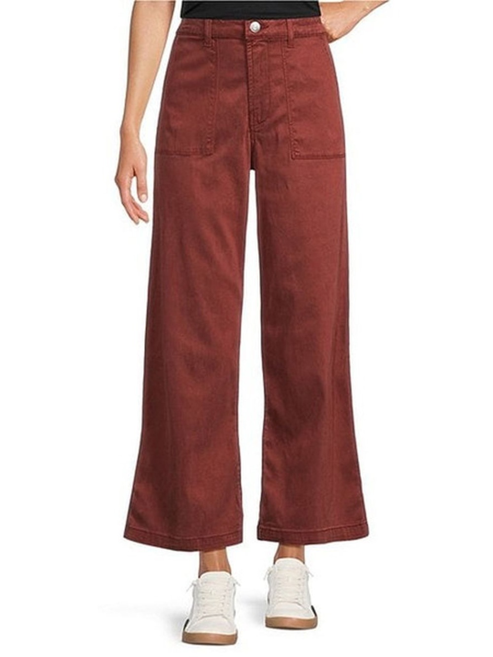 Kut from the Kloth Meg High Waist Twill Wide Leg jeans Sz 4 in Rust